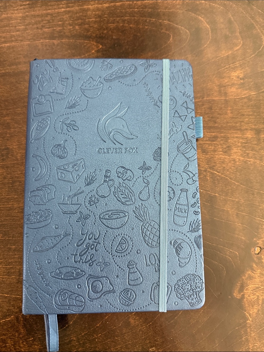 Embossed health Notebook — Blue